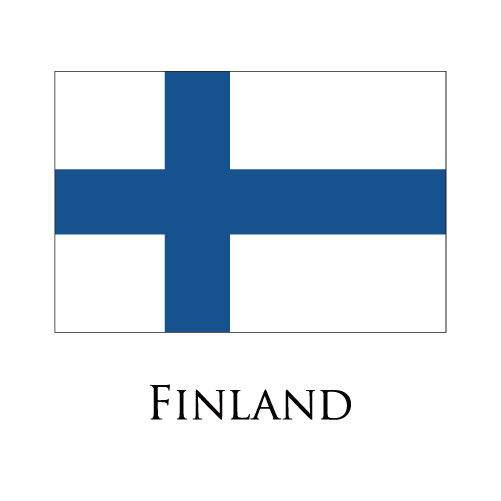 Finland flag logo iron on paper